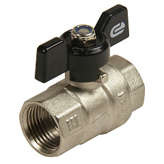 Кран шар. для воды 3/4" г/г бабочка,  никель,  ONDO Кран шар. для воды 3/4" г/г бабочка,  никель,  ONDO