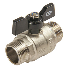 Кран шар. для воды 1/2" ш/ш бабочка,  никель,  ONDO Кран шар. для воды 1/2" ш/ш бабочка,  никель,  ONDO