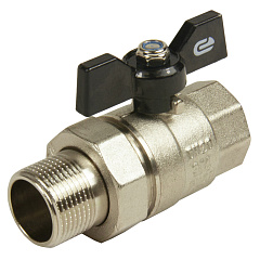 Кран шар. для воды 3/4" с накид. гайкой бабочка,  никель,  ONDO Кран шар. для воды 3/4" с накид. гайкой бабочка,  никель,  ONDO